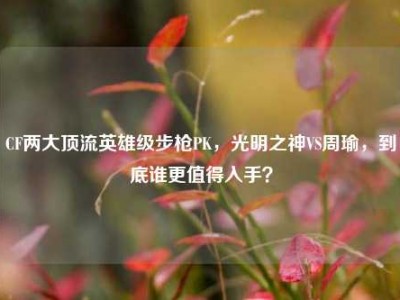 CF两大顶流英雄级步枪PK，光明之神VS周瑜，到底谁更值得入手？