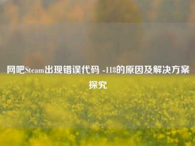 网吧Steam出现错误代码 -118的原因及解决方案探究