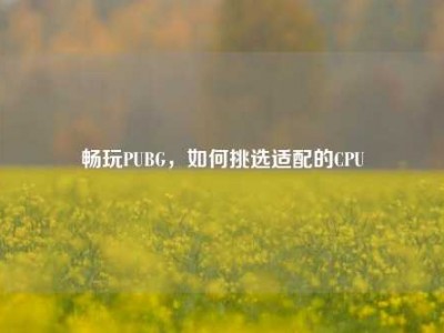 畅玩PUBG，如何挑选适配的CPU
