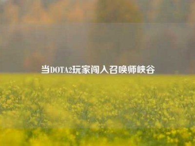 当DOTA2玩家闯入召唤师峡谷