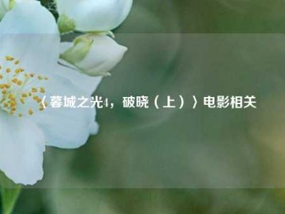 〈暮城之光4，破晓（上）〉电影相关