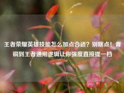 王者荣耀英雄技能怎么加点合适？别瞎点！青铜到王者通用逻辑让你强度直接提一档