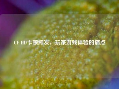 CF HD卡顿频发，玩家游戏体验的痛点