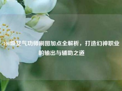 100级女气功师刷图加点全解析，打造幻神职业的输出与辅助之道