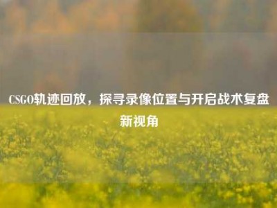 CSGO轨迹回放，探寻录像位置与开启战术复盘新视角