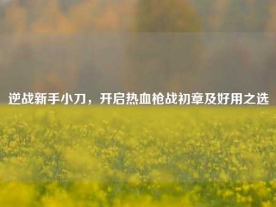 逆战新手小刀，开启热血枪战初章及好用之选