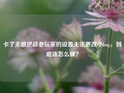 卡了无数逆战老玩家的设置无法更改小bug，到底该怎么破？