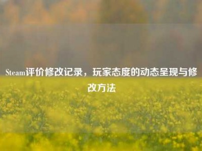 Steam评价修改记录，玩家态度的动态呈现与修改方法