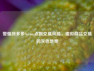 警惕拼多多Steam点数交易风险，虚拟商品交易的灰色地带
