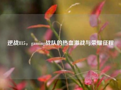 逆战815，gaming战队的热血激战与荣耀征程