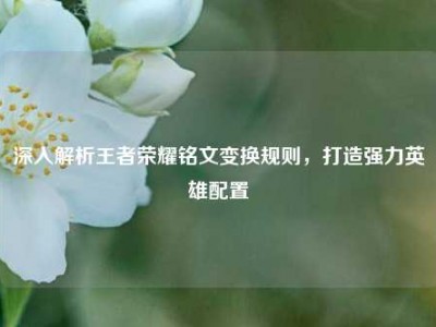 深入解析王者荣耀铭文变换规则，打造强力英雄配置