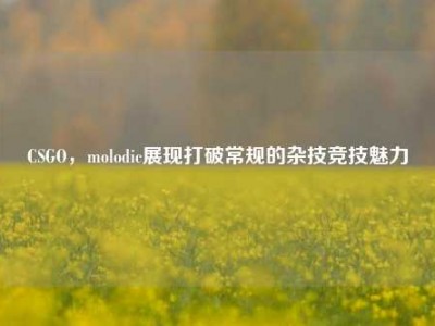 CSGO，molodic展现打破常规的杂技竞技魅力