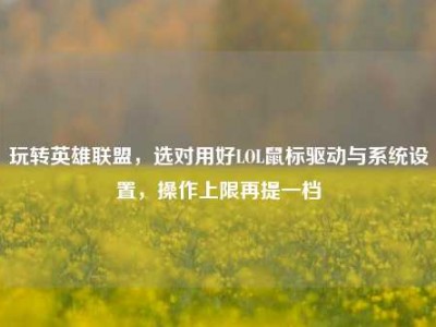 玩转英雄联盟，选对用好LOL鼠标驱动与系统设置，操作上限再提一档