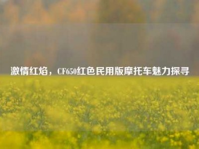 激情红焰，CF650红色民用版摩托车魅力探寻