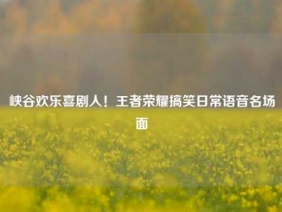 峡谷欢乐喜剧人！王者荣耀搞笑日常语音名场面