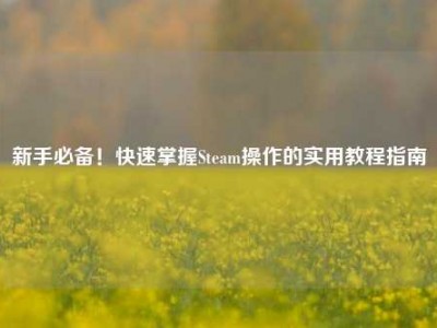 新手必备！快速掌握Steam操作的实用教程指南