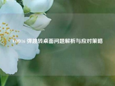 COD16 弹跳转桌面问题解析与应对策略