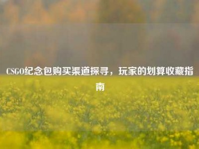 CSGO纪念包购买渠道探寻，玩家的划算收藏指南