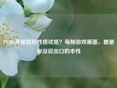 PUBG竟是隐形性格试纸？每帧游戏画面，都是你没说出口的本性