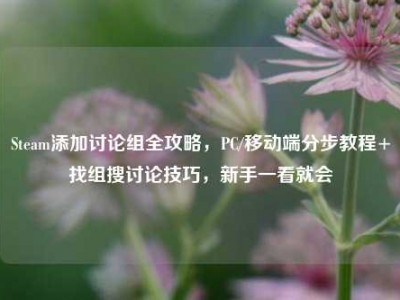 Steam添加讨论组全攻略，PC/移动端分步教程+找组搜讨论技巧，新手一看就会