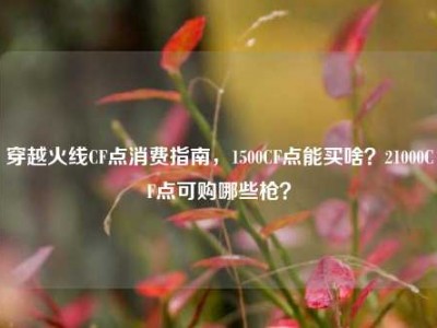穿越火线CF点消费指南，1500CF点能买啥？21000CF点可购哪些枪？