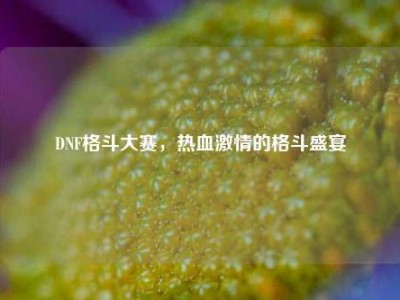 DNF格斗大赛，热血激情的格斗盛宴