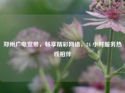 郑州广电宽带，畅享精彩网络，24 小时服务热线相伴
