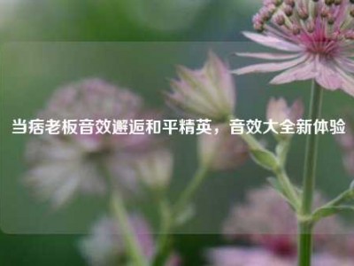 当痞老板音效邂逅和平精英，音效大全新体验