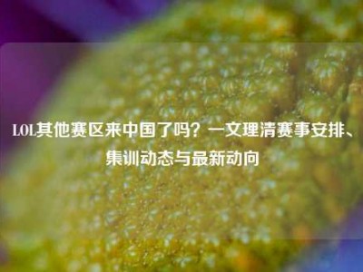 LOL其他赛区来中国了吗？一文理清赛事安排、集训动态与最新动向