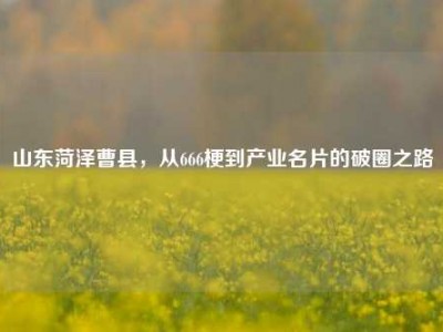 山东菏泽曹县，从666梗到产业名片的破圈之路