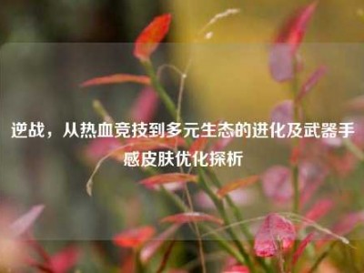 逆战，从热血竞技到多元生态的进化及武器手感皮肤优化探析