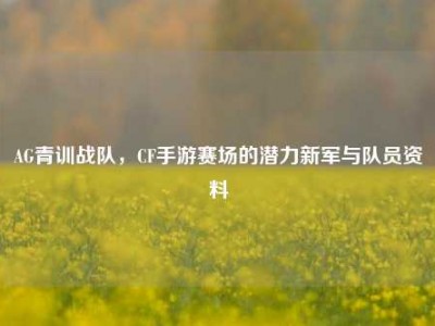 AG青训战队，CF手游赛场的潜力新军与队员资料