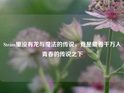 Steam里没有龙与魔法的传说，竟是藏着千万人青春的传说之下