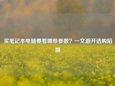买笔记本电脑要看哪些参数？一文避开选购陷阱