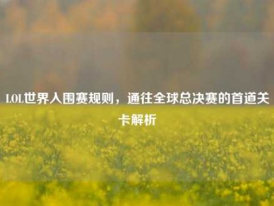 LOL世界入围赛规则，通往全球总决赛的首道关卡解析
