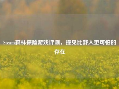Steam森林探险游戏评测，撞见比野人更可怕的存在