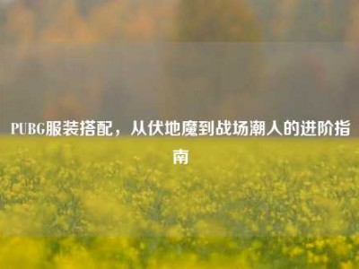 PUBG服装搭配，从伏地魔到战场潮人的进阶指南