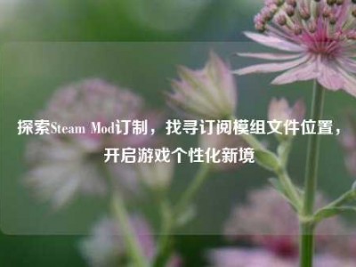 探索Steam Mod订制，找寻订阅模组文件位置，开启游戏个性化新境