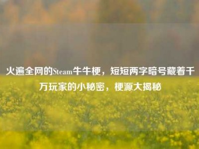 火遍全网的Steam牛牛梗，短短两字暗号藏着千万玩家的小秘密，梗源大揭秘