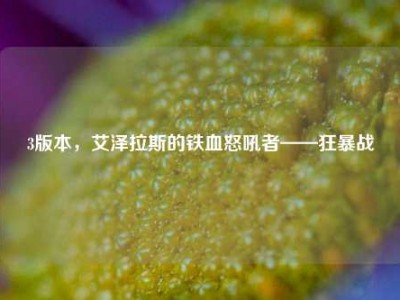 3版本，艾泽拉斯的铁血怒吼者——狂暴战