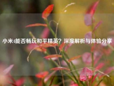 小米4能否畅玩和平精英？深度解析与体验分享