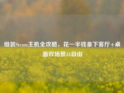 组装Steam主机全攻略，花一半钱拿下客厅+桌面双场景3A自由