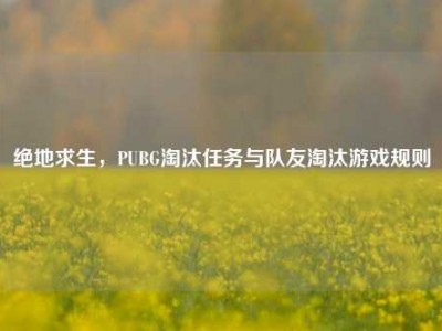 绝地求生，PUBG淘汰任务与队友淘汰游戏规则