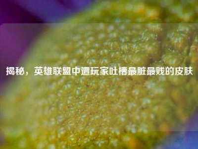 揭秘，英雄联盟中遭玩家吐槽最脏最贱的皮肤