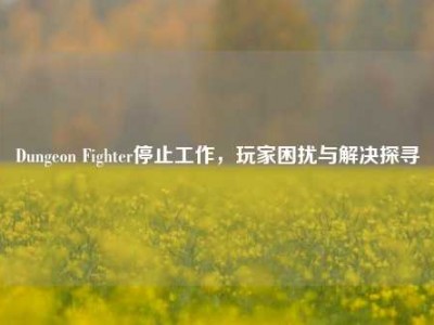 Dungeon Fighter停止工作，玩家困扰与解决探寻