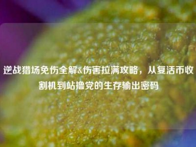 逆战猎场免伤全解&伤害拉满攻略，从复活币收割机到站撸党的生存输出密码