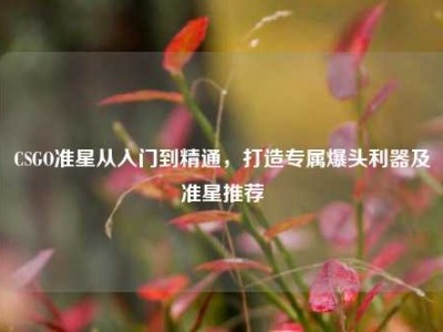 CSGO准星从入门到精通，打造专属爆头利器及准星推荐