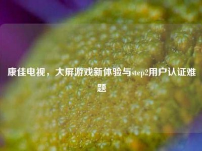康佳电视，大屏游戏新体验与step2用户认证难题