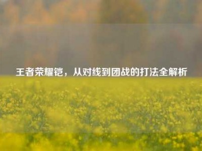 王者荣耀铠，从对线到团战的打法全解析