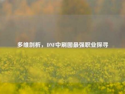 多维剖析，DNF中刷图最强职业探寻